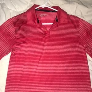 NIKE GOLF TEXTURED STRIPE POLO